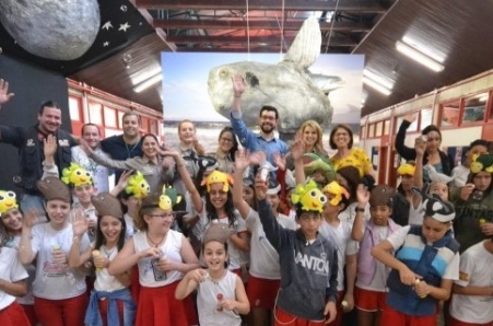 Crianças celebram a chegada do Peixe-lua no Museu de Zoologia da Unesc