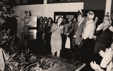 Cerimonial de inauguração do Museu de Zoologia Prof.ª Morgana Cirimbelli Gaidzinski em 26 de setembro de 2002.